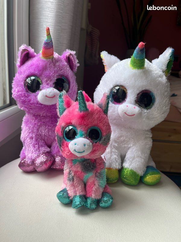 Lot peluches licornes TY (image 1)