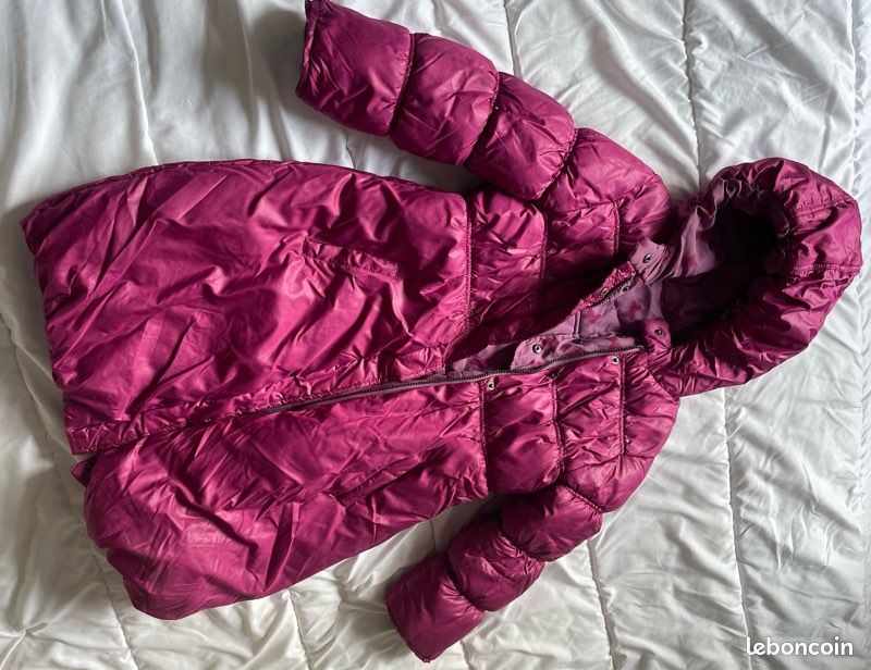 Manteau réversible vert baudet hiver 10 ans fille (image 1)