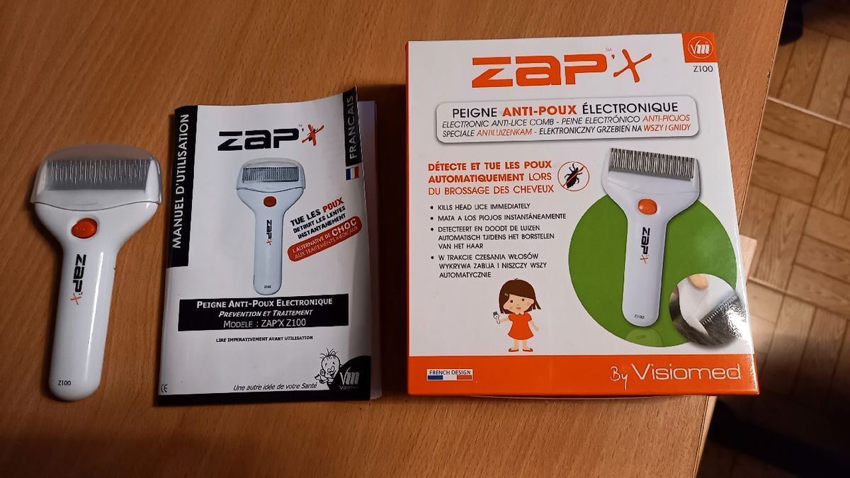 Peigne anti poux électronique ZAP'X