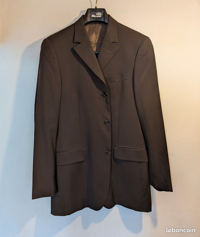 Veste de costume vintage en Laine CERRUTI – Taille 48 (M) (image 1)