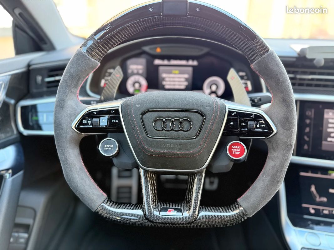 AUDI A7 Sportback 55 TFSIe 367ch Stronic BVA7 Quattro Competition / VOLANT CARBON LED & PACK CARBON / CIEL ETOILÉ (image 31)