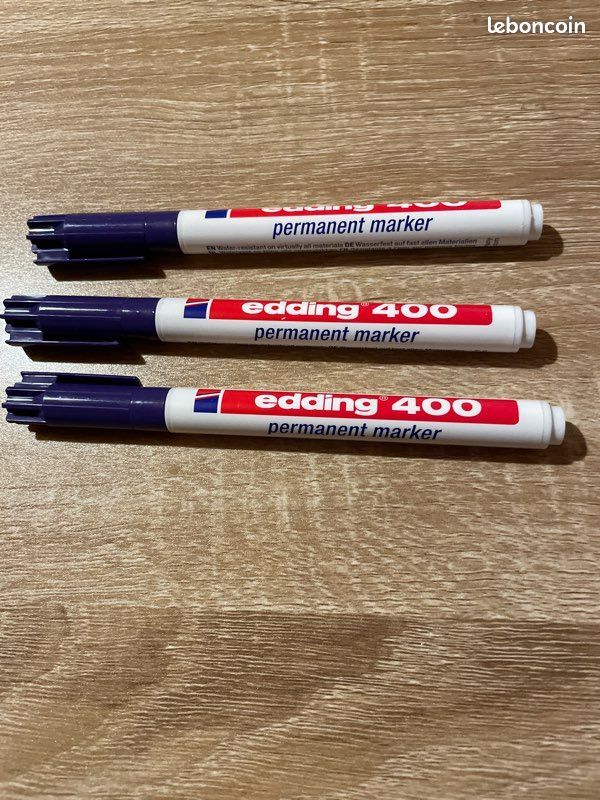 Lot de 3 marqueurs permanents Edding (image 1)