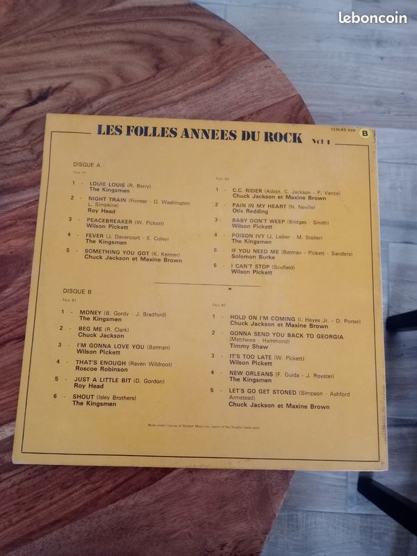 Vinyle 33T Les folles années du rock double album (image 2)