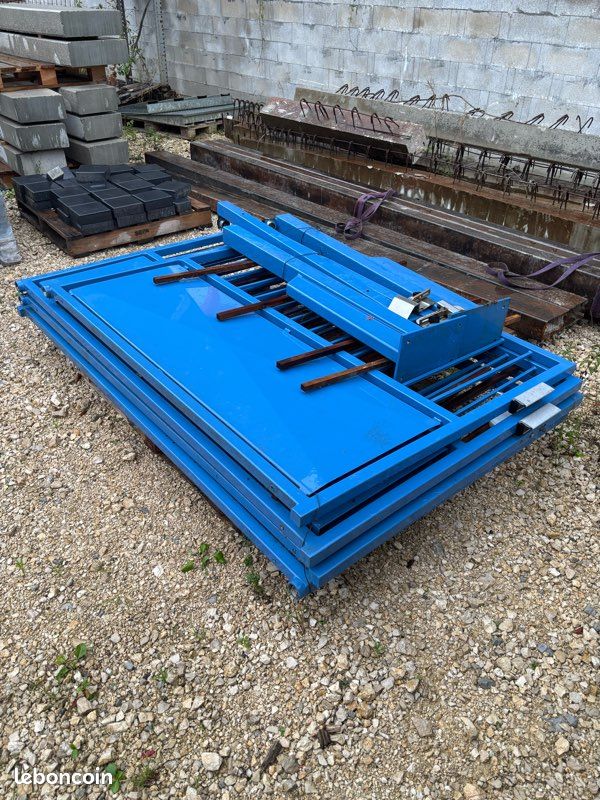 Portail 2 battants / bleu / 4 mètres (image 1)