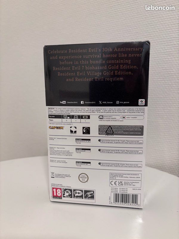 Resident Evil Generation Pack Switch 2 NEUF sous blister - Édition 30th Anniversary (boîtier english, jeux en français) (image 3)