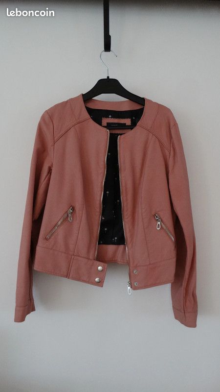 Veste cuir rose (image 2)