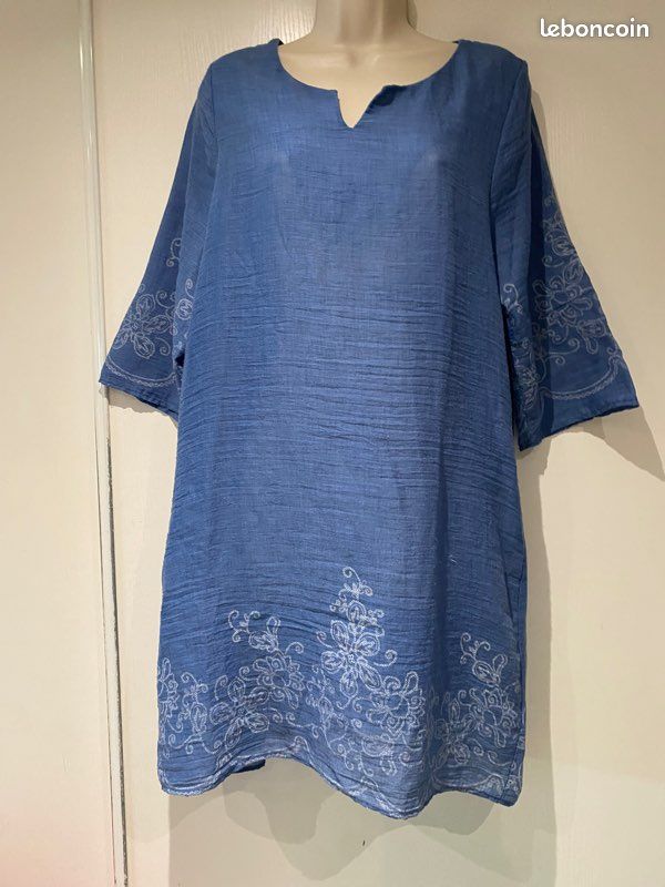 Robe de plage, transparente bleu, taille 36 (image 5)