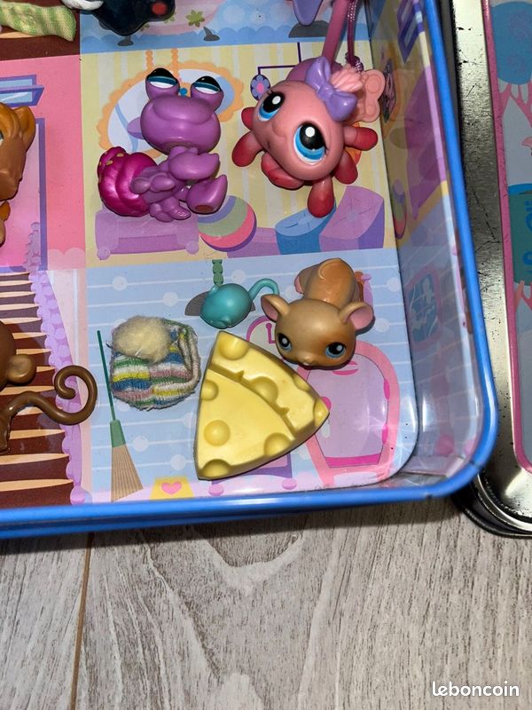 Littlest Pet Shop « Multi Pack : Coffret Collector » Boîte Os Fuchsia / Animaux à Paillettes / Chat Persan n° 2275, Phoque n° 2284 - France