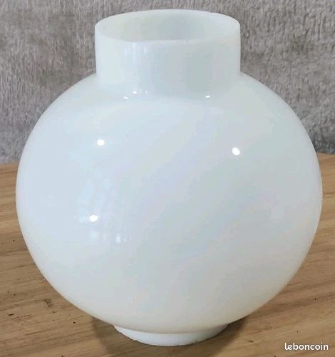 Ancien tulipe globe boule lampe suspension A Emboîtement Opaline Blanc Ø10,3 Cm (image 8)