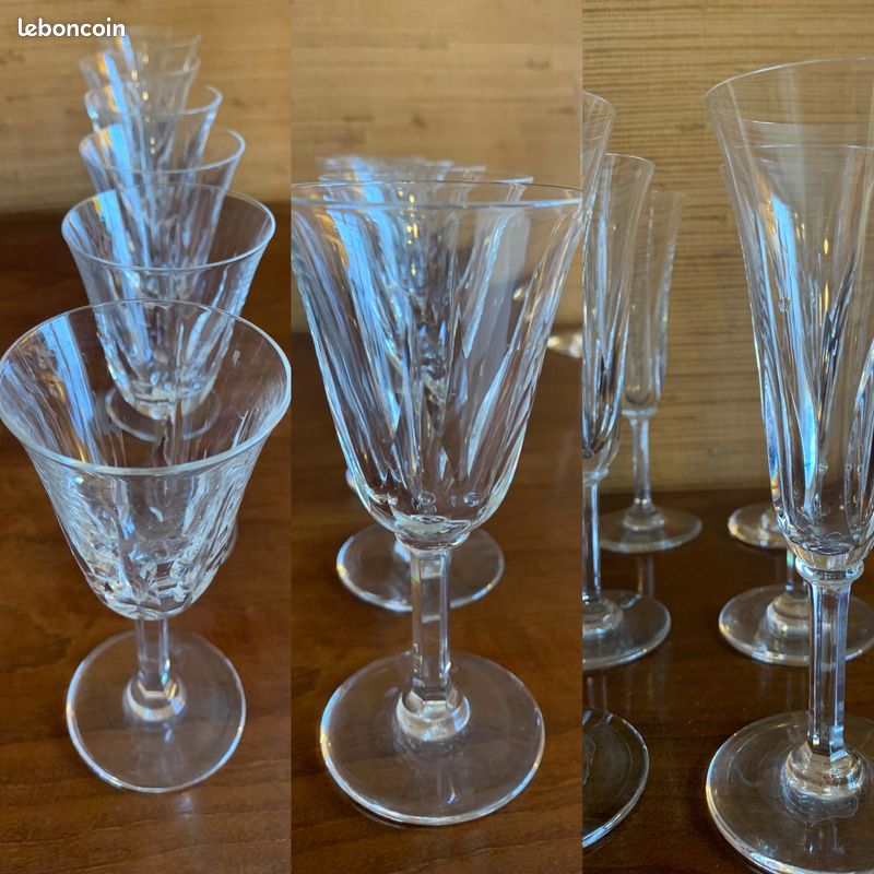 12 verres à eau en cristal de Saint Louis, modèle Cerdagne (image 6)