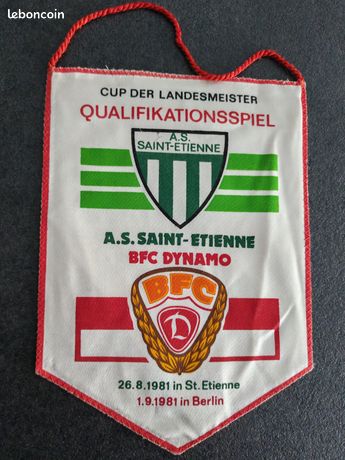 Fanion ASSE Saint-Étienne – Vintage, état Comme Neuf (avant 2000)