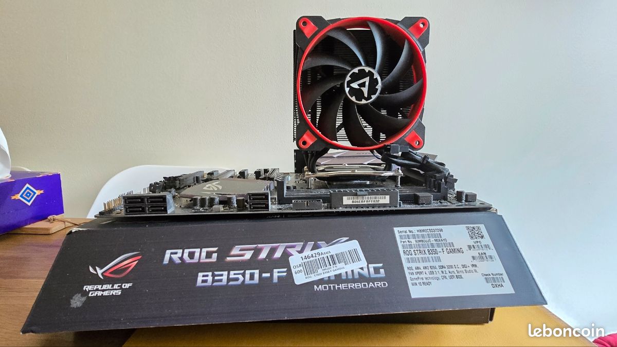 ⚠️ Kit upgrade complet AM4 – Ryzen 7 1800X + ROG Strix B350‑F + 