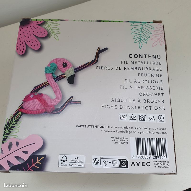 Kit Couture Flamant Rose Pour Enfants - Paquet De 3, Tout Inclus (feutre, Aiguille Plastique, Fil) - Activité Manuelle à Partir De 5 Ans