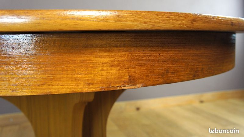 Table de Salle à Manger Ronde & Pied Central Vintage 1960 (image 12)