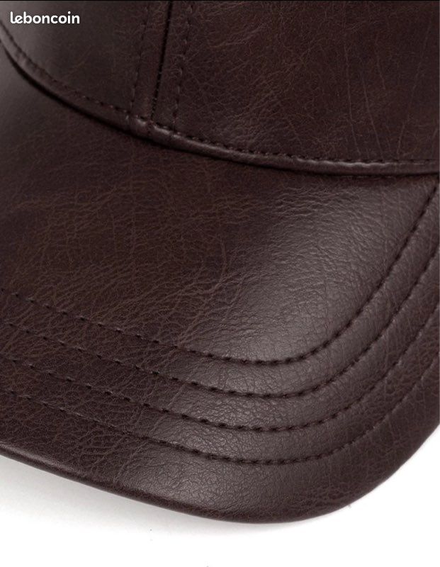 Casquette Marron Simili Cuir Réglable Unisexe - Style Baseball, Légère Avec Doublure - Neuf Sans étiquette
