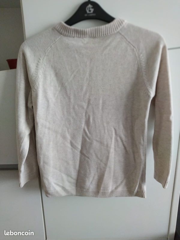 Gilet à zip beige 10A V.Baudet (SANDY93) (image 2)