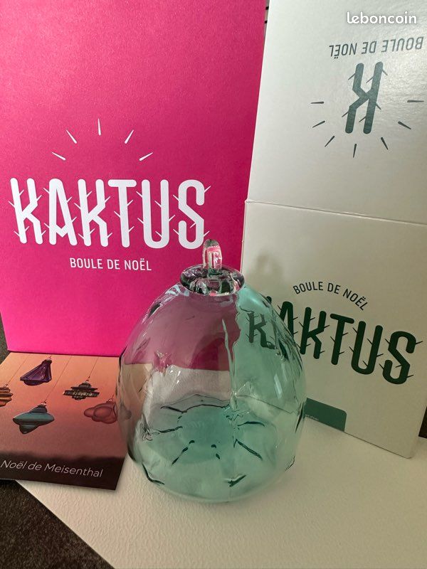 Boule De Noël Meisenthal Kaktus – Verre Soufflé Main – Décoration Fête
