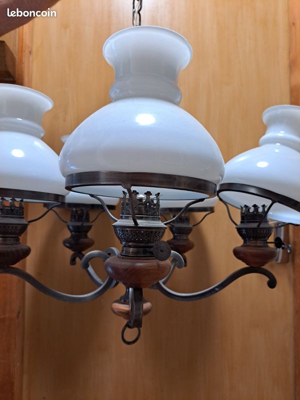 Lustre 5 branches en étain (image 3)