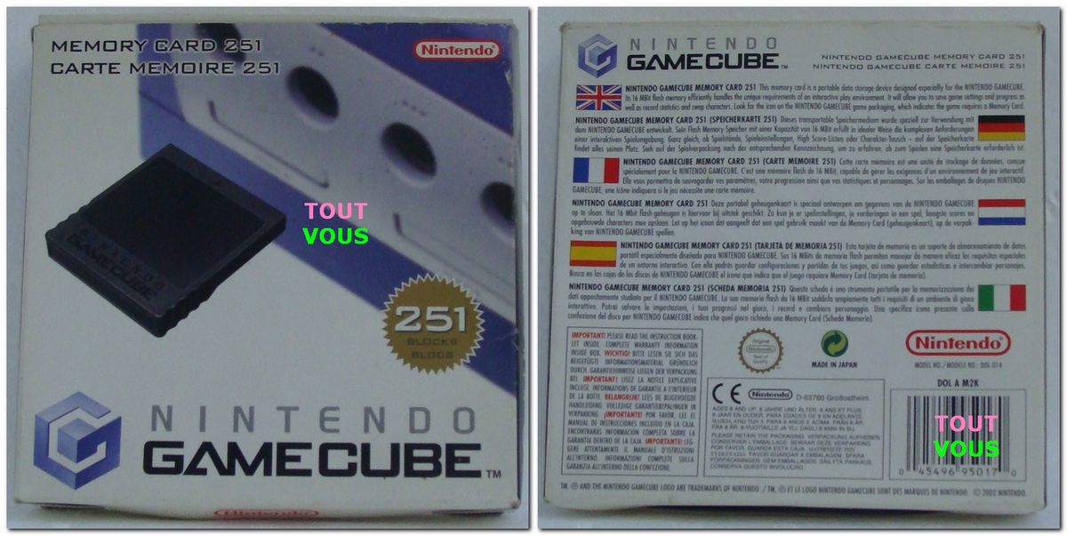 Autre accessoire gaming GENERIQUE GAMECUBE - Carte Mémoire 4Mo