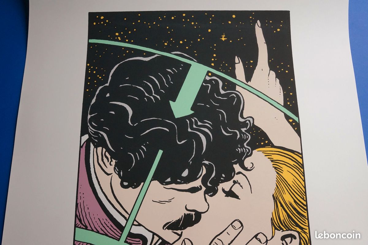 🟩 MOEBIUS 👍 signé SERIGRAPHIE * Major Fatal Malvina le Baiser * 50 ex édition artiste Jean Giraud GIR (image 3)
