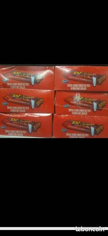 La boite chocolat tv bar bleu ou rouge quantité 40 pieces prix 70 (image 1)