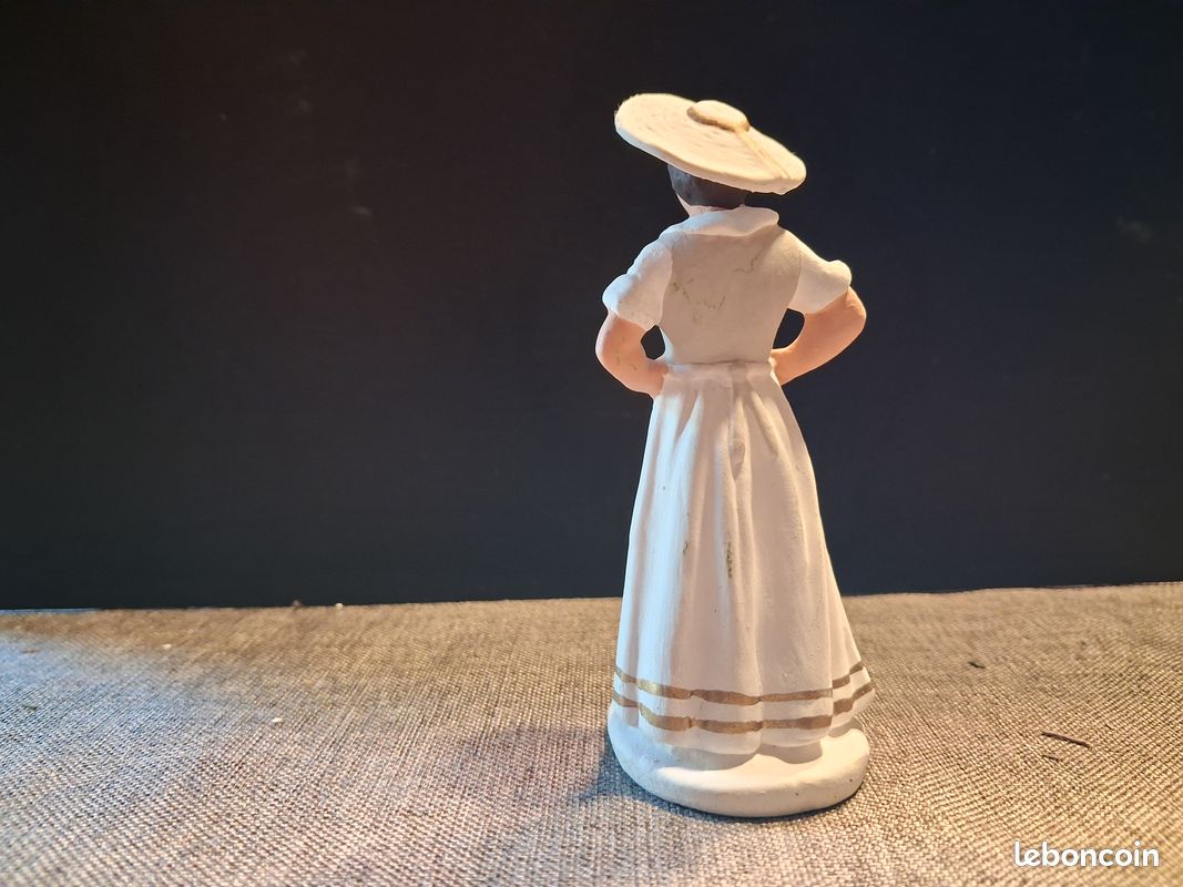 Santons De Provence – Meunier Collection Les Blancs Arterra 7 Cm, Argile Décorée Main