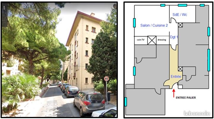 Appartement 1 pièce 25 m² · à Toulon · 25 m² · 550 €/mois