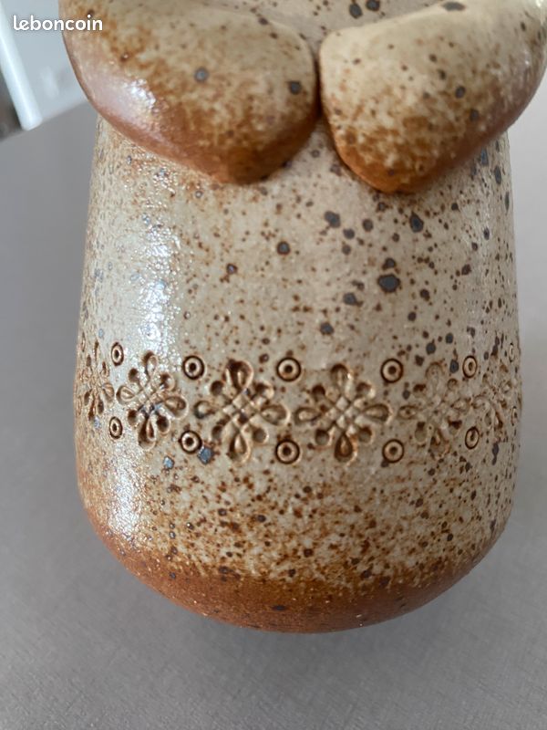Jeanine Jaquot-Perrin bougeoir anthropomorphe vintage en grès (image 4)
