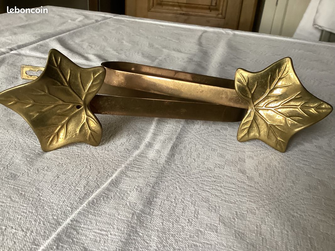 Lot De 4 Embrasses Longues Pour Rideaux En Laiton - Occasion - Profondeur 19,5 Cm - Décoration Vintage