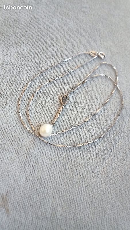 Pendentif perle d'eau douce Argent 925 - L'Atelier d'Amaya