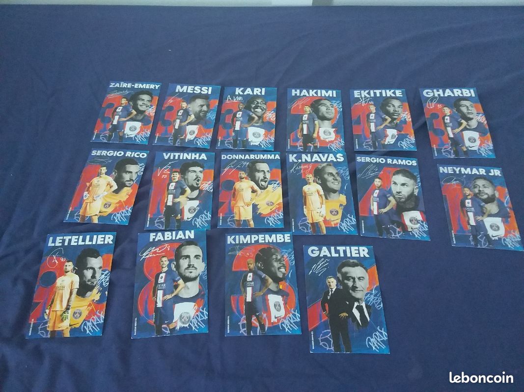 Cartes de l'équipe du PSG Saison 2022-2023 (image 1)