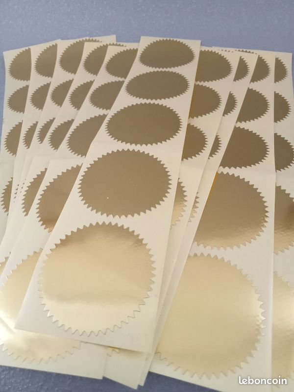 100 Autocollants Dorés à Gaufrer – Diamètre 45 Mm, Vierges | Pour Scrapbooking, Emballage Cadeau, Certificats, Tampons