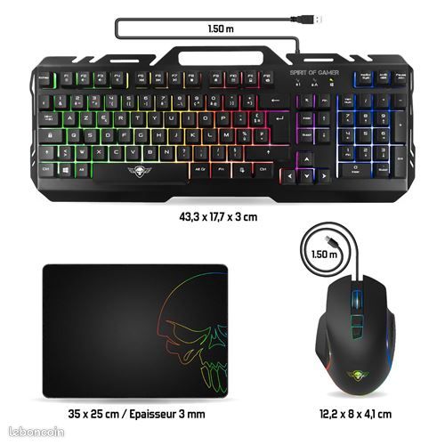 Pack Gaming 4 en 1 Pro-mkh5 Spirit of gamer NEUF (image 3)