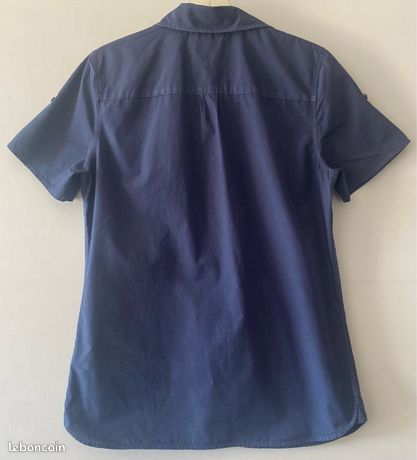 Veste Col Tailleur Boutonnée Marine Sandro - Femme | Place des Tendances