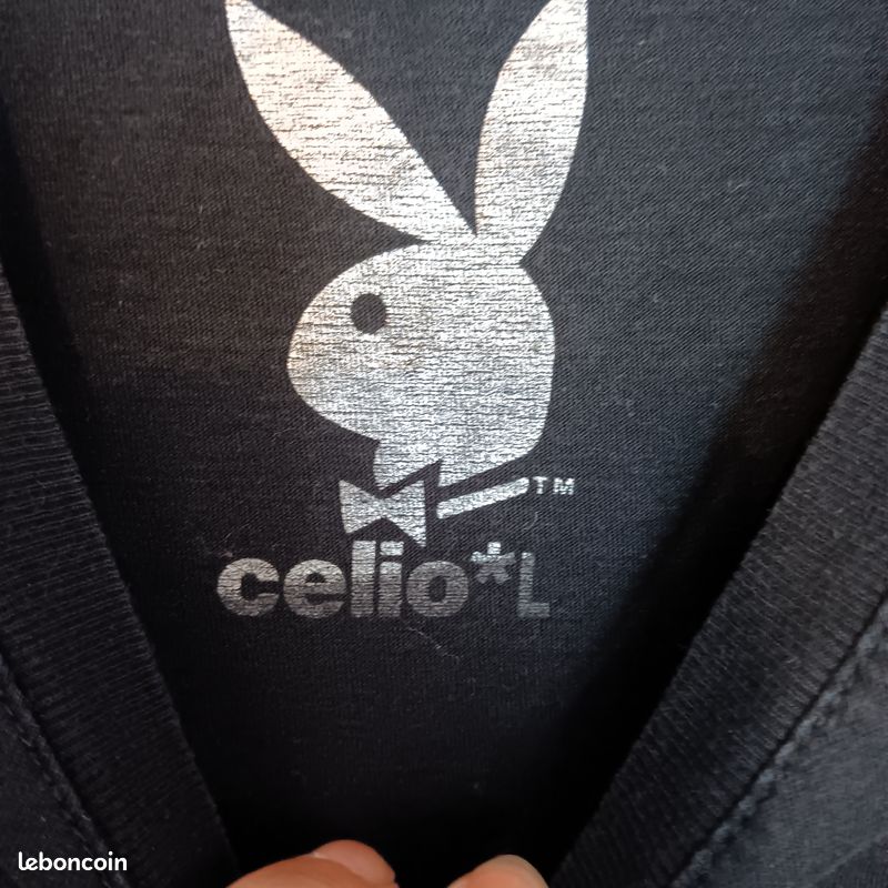 Tee-shirt homme Noir T L marque celio (image 3)