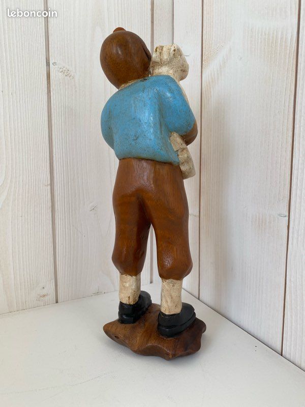 Grande Statue en bois représentant une Sainte d'époque Ren