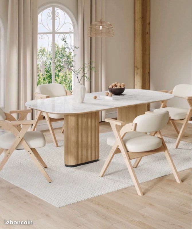 Lot de 4 chaises en bois massif (image 1)
