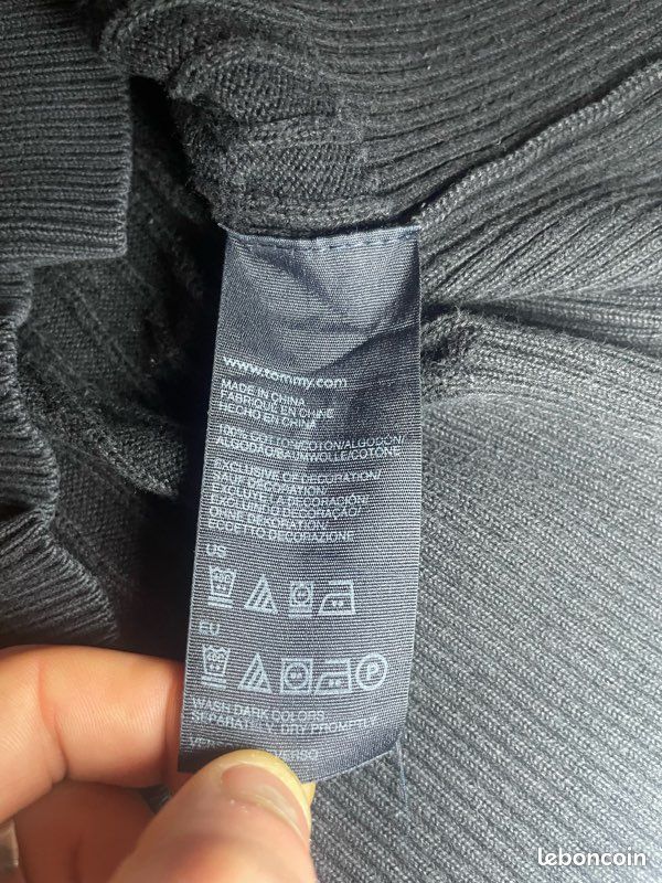 Pull tommy Hilfiger torsadée noir (image 8)