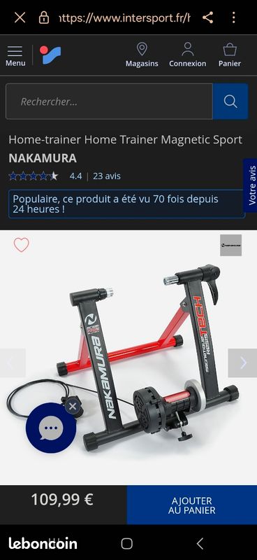 Nakamura Intersport Intersport Home Trainer Velo Fitness Home