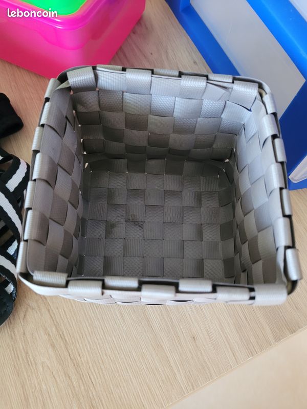 Panier de rangement carré gris 𩶠Leroy Merlin (image 2)