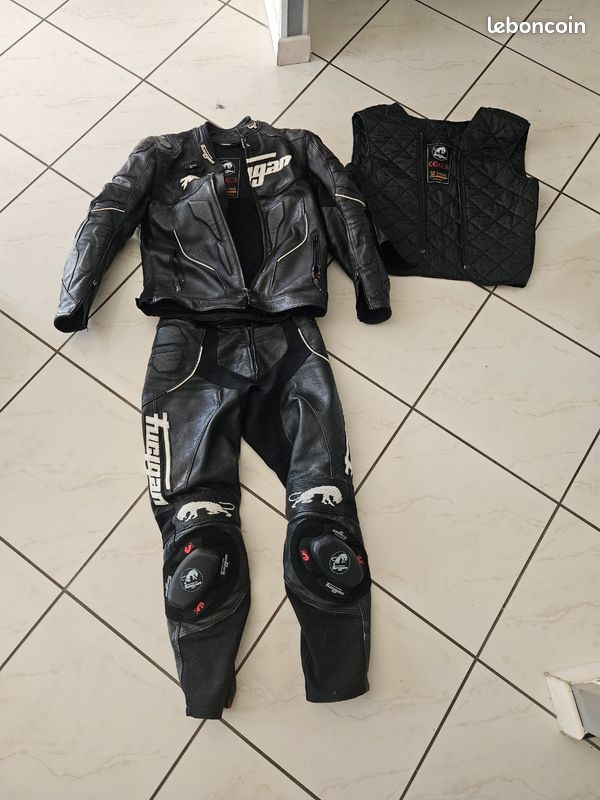 Leather Trousers Pantalon Furygan Raptor Evo Raptor Evo Black/Red