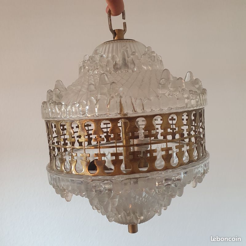 Suspension en verre vintage pièce rare (image 4)