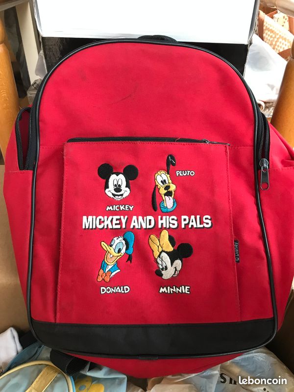 Sac à dos Mickey rouge 2 compartiments (image 1)