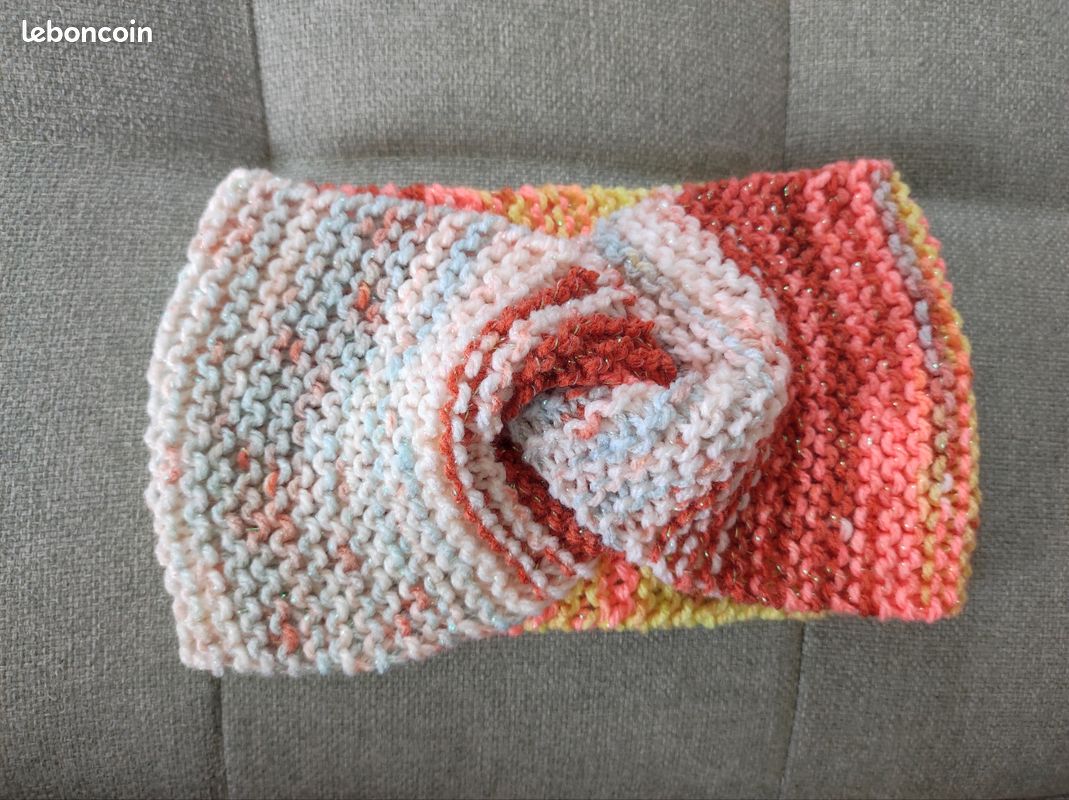 Bandeau femme fait main ton orangé (image 1)