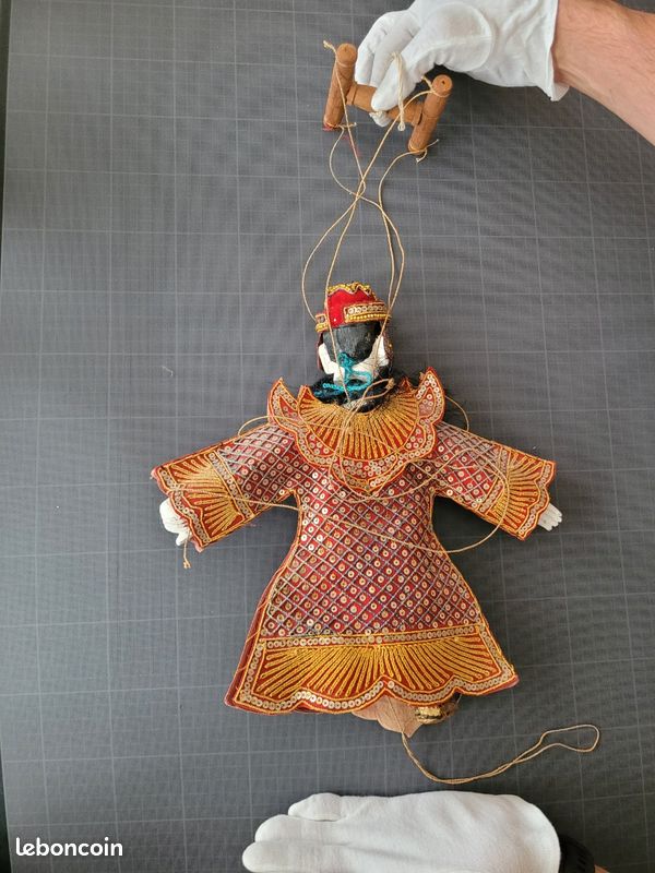 Marionnette Birmanie ancienne Myanmar artisanale (image 5)