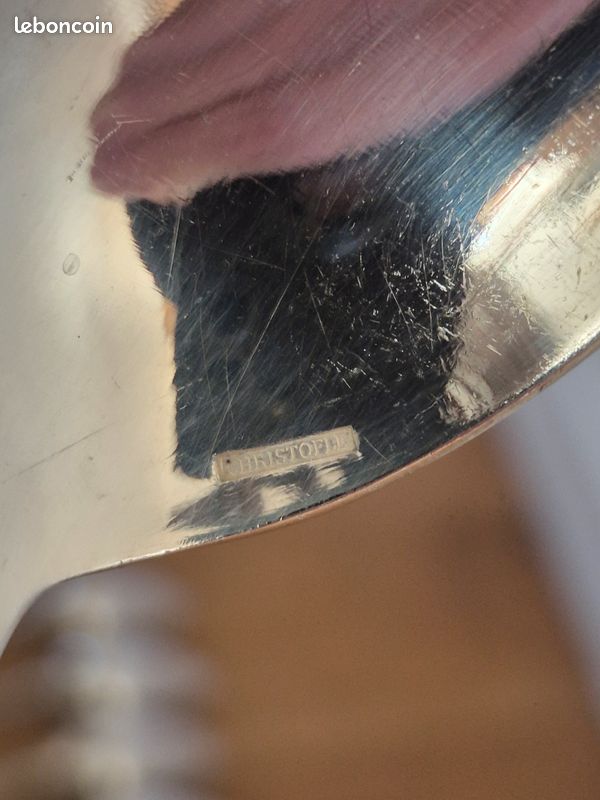 CHRISTOFLE 12 cuillères a soupe en métal argenté modèle drop L 19,8 cm