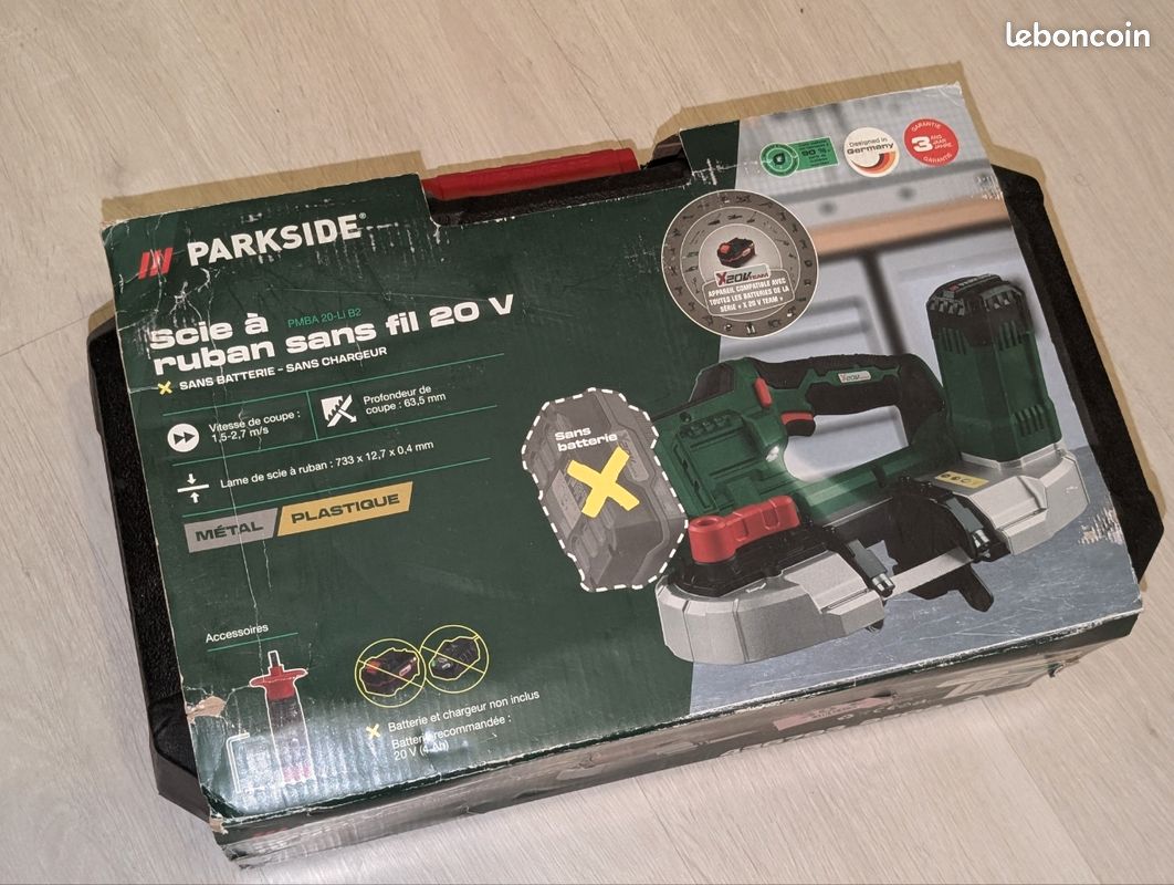 PARKSIDE® Scie à rubans pour métaux 20 V »PMBA 20-Li A1
