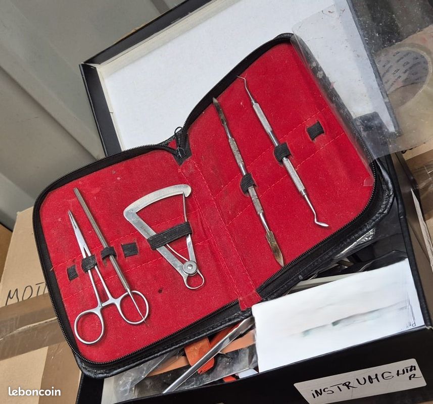 Lot d’instruments dentaires avec supports (image 2)