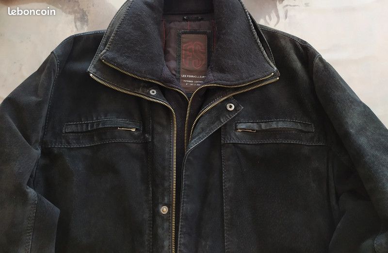 Veste homme en croûte de cuir M Vêtements