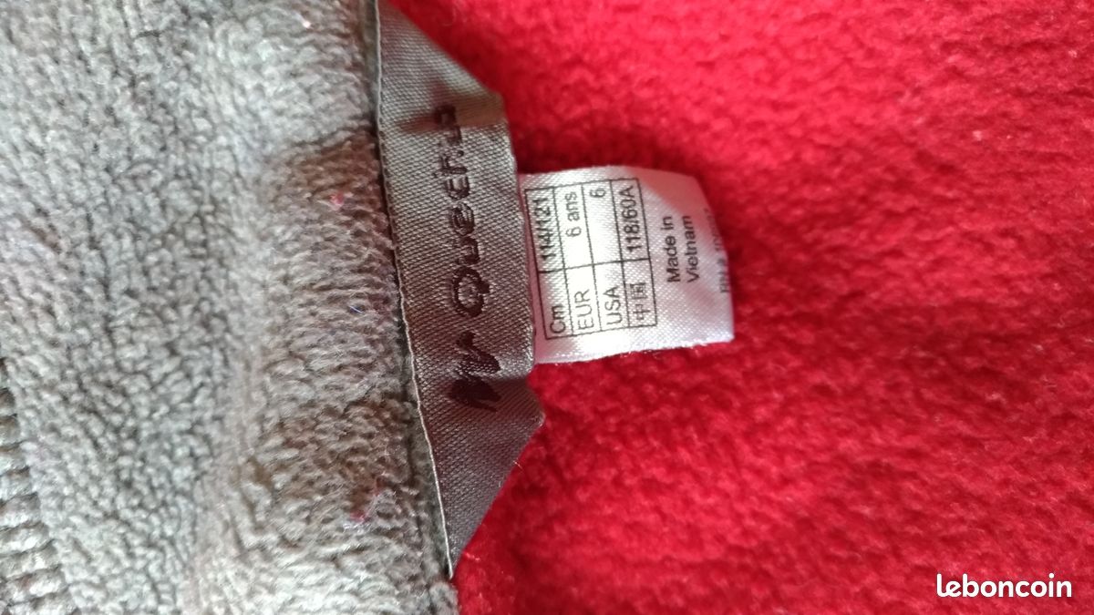 Veste polaire rouge Quechua 6 ans (image 3)